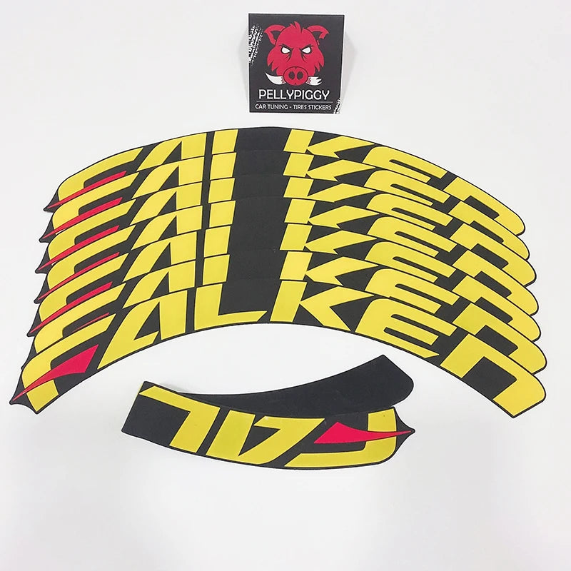 8 teile/los Auto Reifen Dekor Aufkleber Auto Tuning Universal 3D Permanent PVC Verbunden Aufkleber