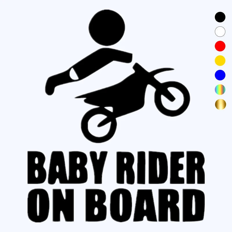 Verschiedene Größen Baby Rider an Bord, lustiger Vinyl-Autoaufkleber, wasserfester Autoaufkleber, Aufkleber auf dem Auto, LKW, Stoßstange, Heckscheibe