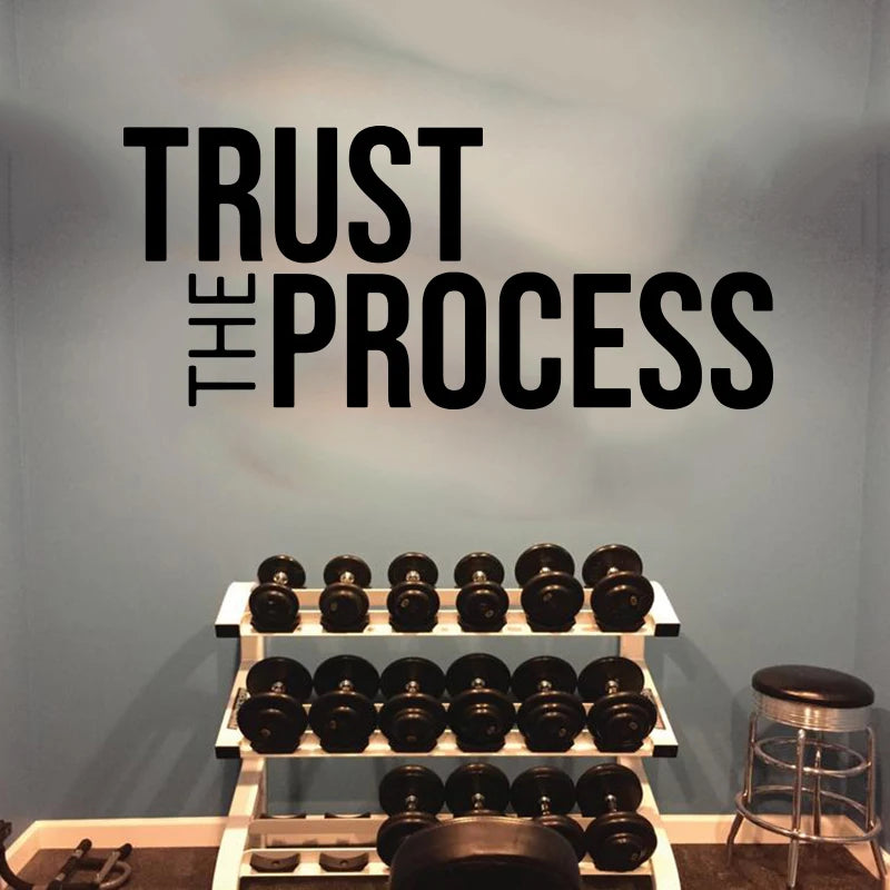 Trust The Process“-Wandaufkleber, Fitnessstudio, Büro, Klassenzimmer, vertrauensinspirierendes motivierendes Zitat