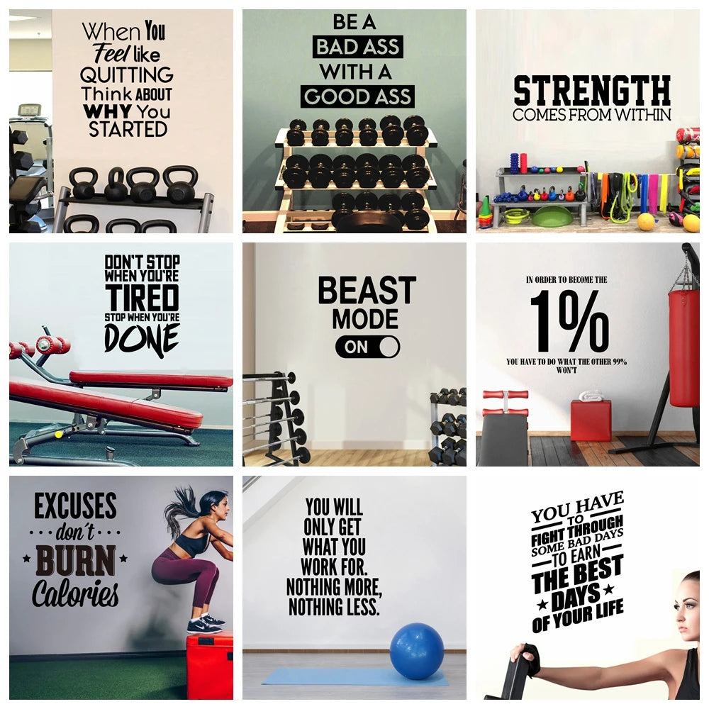 Drop Shipping GYM Wand Kunst Aufkleber Dekoration Mode Aufkleber Für Kinder Zimmer Dekoration Wand Aufkleber Wasserdichte Tapete