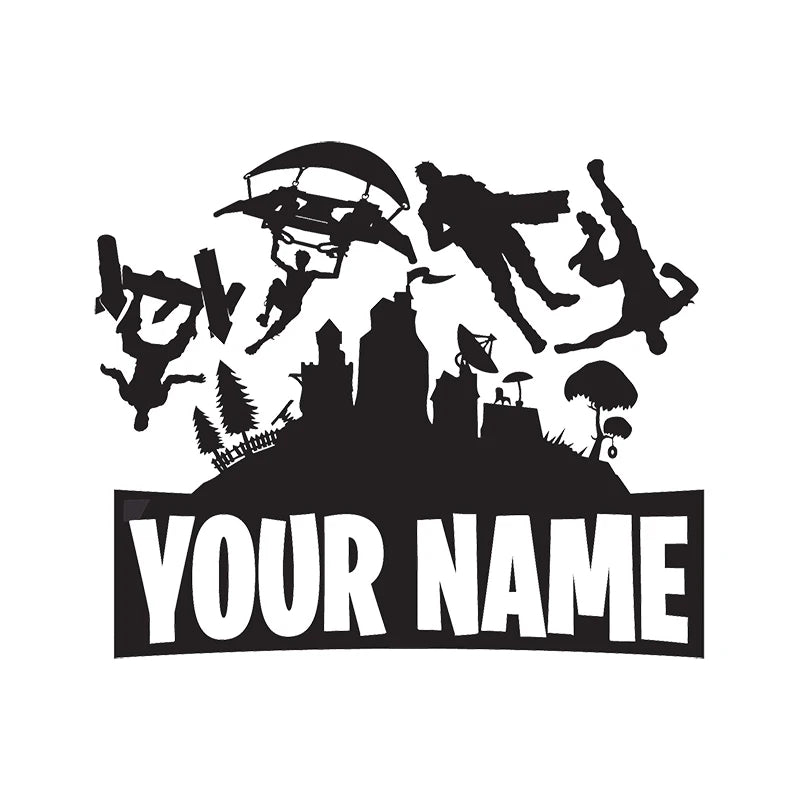 Benutzerdefinierte Name Wandaufkleber Jungen Gaming Zimmer