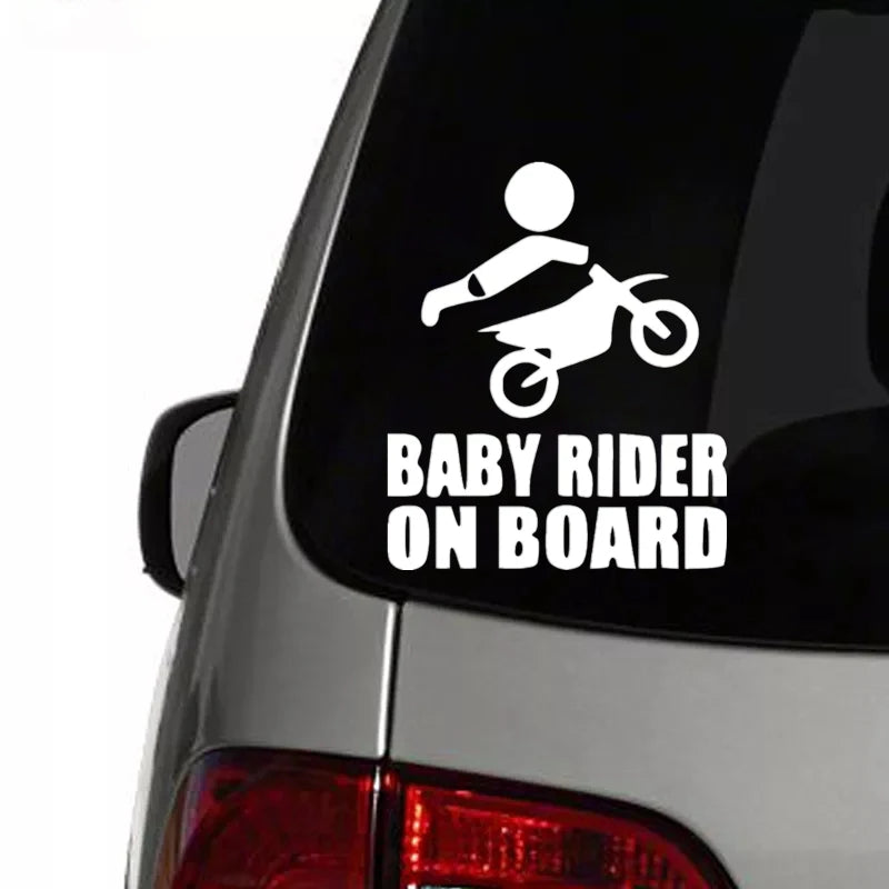 Verschiedene Größen Baby Rider an Bord, lustiger Vinyl-Autoaufkleber, wasserfester Autoaufkleber, Aufkleber auf dem Auto, LKW, Stoßstange, Heckscheibe