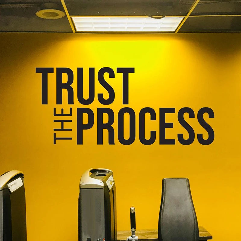Trust The Process“-Wandaufkleber, Fitnessstudio, Büro, Klassenzimmer, vertrauensinspirierendes motivierendes Zitat