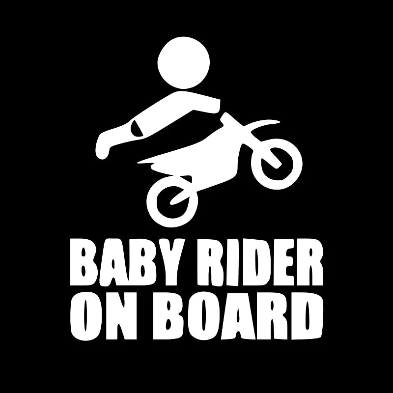 Verschiedene Größen Baby Rider an Bord, lustiger Vinyl-Autoaufkleber, wasserfester Autoaufkleber, Aufkleber auf dem Auto, LKW, Stoßstange, Heckscheibe