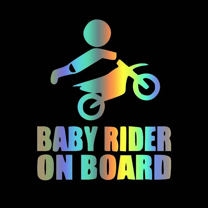Verschiedene Größen Baby Rider an Bord, lustiger Vinyl-Autoaufkleber, wasserfester Autoaufkleber, Aufkleber auf dem Auto, LKW, Stoßstange, Heckscheibe