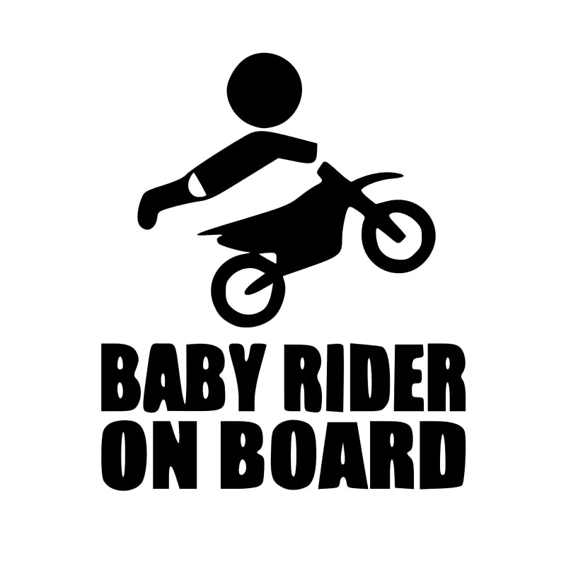Verschiedene Größen Baby Rider an Bord, lustiger Vinyl-Autoaufkleber, wasserfester Autoaufkleber, Aufkleber auf dem Auto, LKW, Stoßstange, Heckscheibe