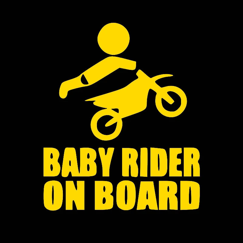 Verschiedene Größen Baby Rider an Bord, lustiger Vinyl-Autoaufkleber, wasserfester Autoaufkleber, Aufkleber auf dem Auto, LKW, Stoßstange, Heckscheibe