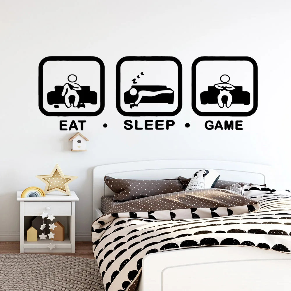 Geschnitzte Gamer Wand Aufkleber Vinyl Wandbild Tapete Für Kinder Jungen Zimmer Dekoration Decals Ps4 Gaming Poster Dekor Tür Aufkleber