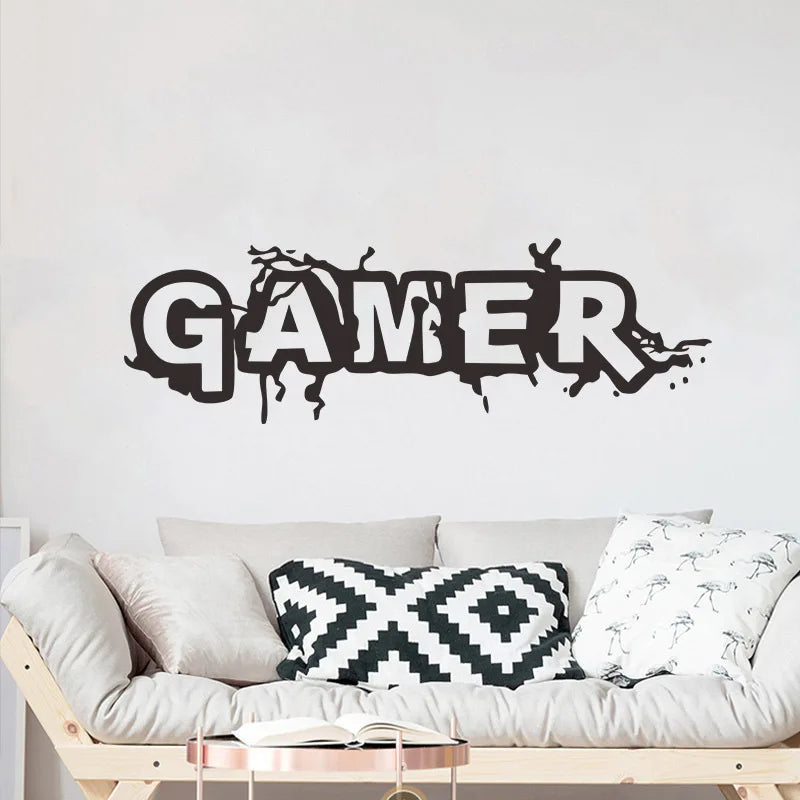 Gamer Riss Muster Wand Aufkleber Wohnzimmer Für Kinderzimmer Schlafzimmer Hintergrund Hause Dekoration Aufkleber Wandbild Aufkleber Tapete