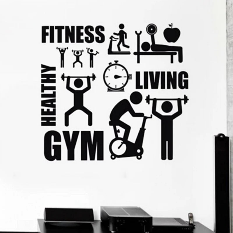 Übung Aufkleber Gym Wandtattoo Aufkleber Sport Motivation Fitness Gym Wandbild Kunst Aufkleber Heimdekoration