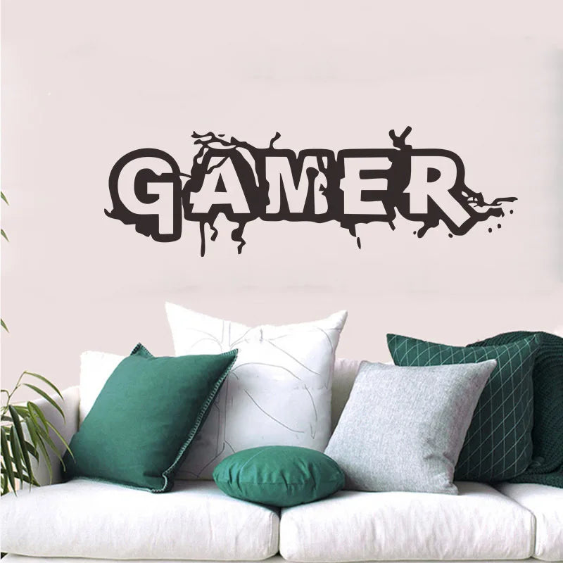 Gamer Riss Muster Wand Aufkleber Wohnzimmer Für Kinderzimmer Schlafzimmer Hintergrund Hause Dekoration Aufkleber Wandbild Aufkleber Tapete
