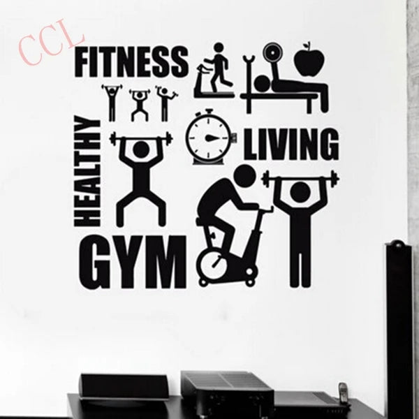 Übung Aufkleber Gym Wandtattoo Aufkleber Sport Motivation Fitness Gym Wandbild Kunst Aufkleber Heimdekoration