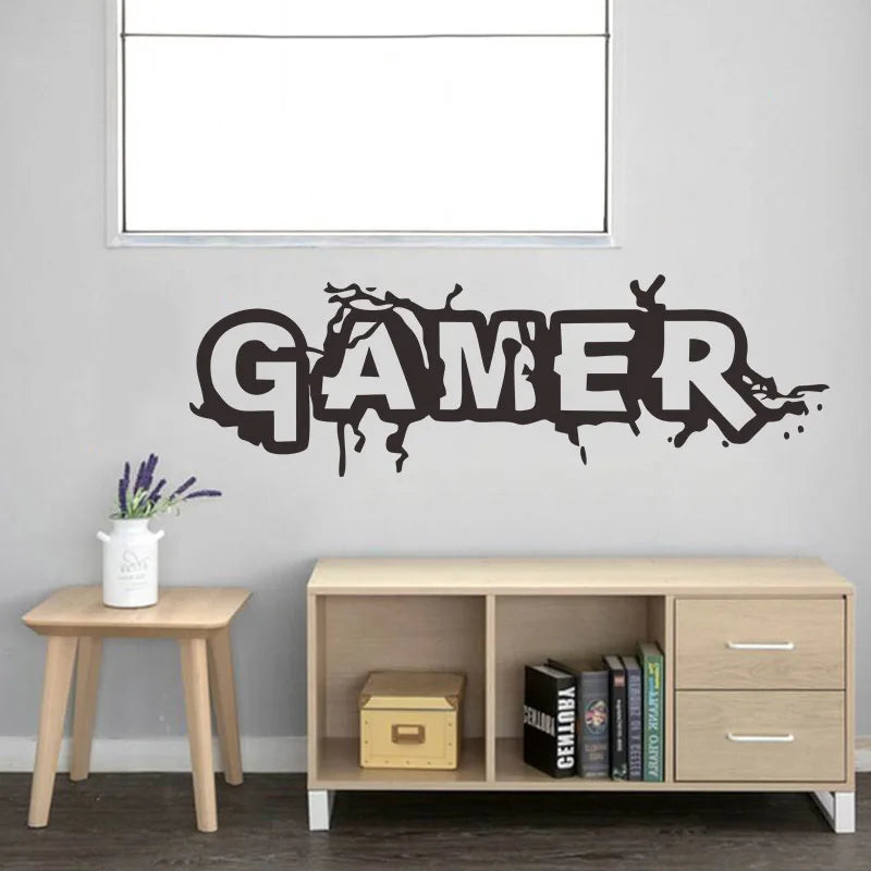 Gamer Riss Muster Wand Aufkleber Wohnzimmer Für Kinderzimmer Schlafzimmer Hintergrund Hause Dekoration Aufkleber Wandbild Aufkleber Tapete