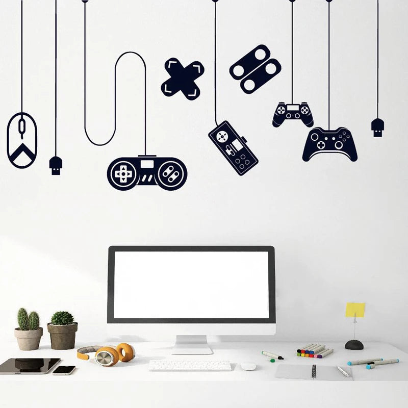 Gaming Wand Aufkleber, Gamer Decor, Gaming Aufkleber Für Jungen Zimmer Wand Dekor, Gamers Liebhaber Dekoration 2284