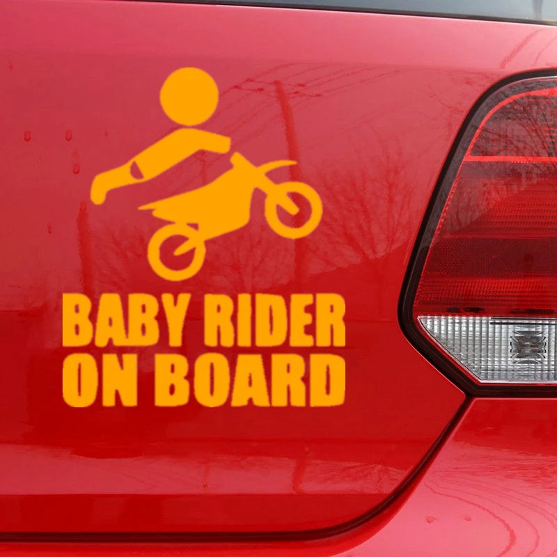 Verschiedene Größen Baby Rider an Bord, lustiger Vinyl-Autoaufkleber, wasserfester Autoaufkleber, Aufkleber auf dem Auto, LKW, Stoßstange, Heckscheibe