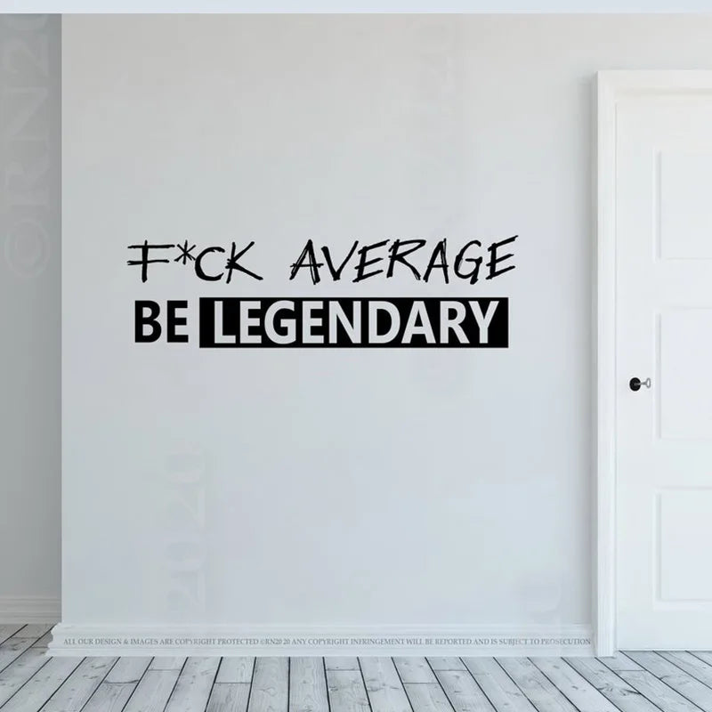 Tun Nicht Durchschnitt Werden Legendären Zitat Wand Aufkleber Büro Gym Inspirational Motivation Zitat Wand Aufkleber Fitness Schule Vinyl