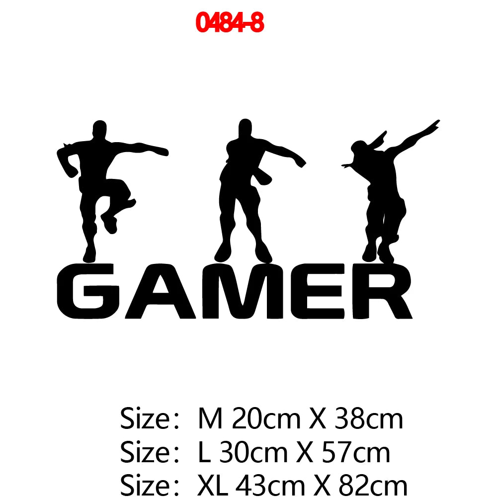 Erstellen Sie Gamer Wandaufkleber Vinyl Wandbild Tapete für Kinder Jungen Zimmer Dekoration Aufkleber Ps4 Gaming Poster Dekor Türaufkleber