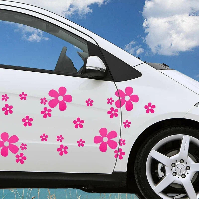 25er-Pack Gänseblümchen-Blumen-Aufkleber, Aufkleber für Fliesen, Auto, Ganzkörper-Styling, atemberaubende Aufkleber, romantisches Vinyl-Zubehör, wasserfeste Teile