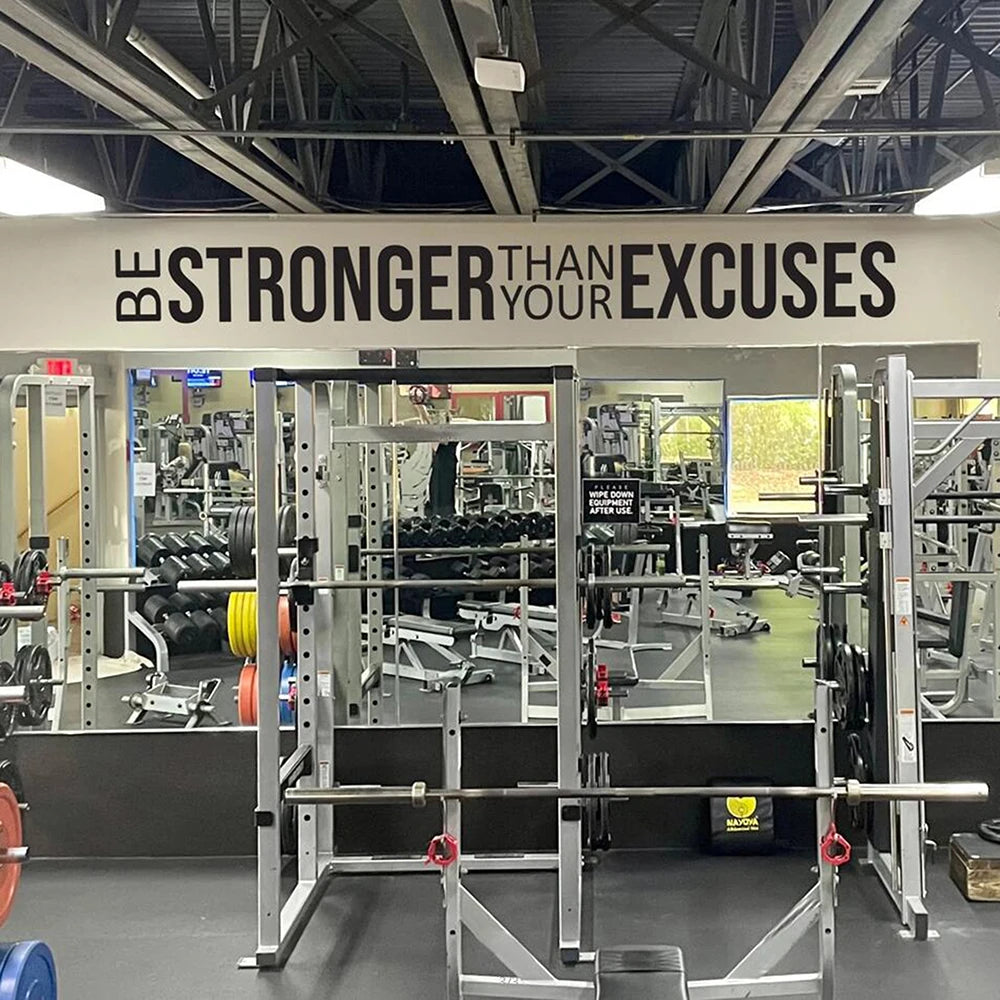 Seien Sie stärker als Ihre Ausreden Fitness studio Wanda uf kleber Aufkleber motivierende inspirierende Zitat Fitness Crossfit Bodybuilding Sport Deko