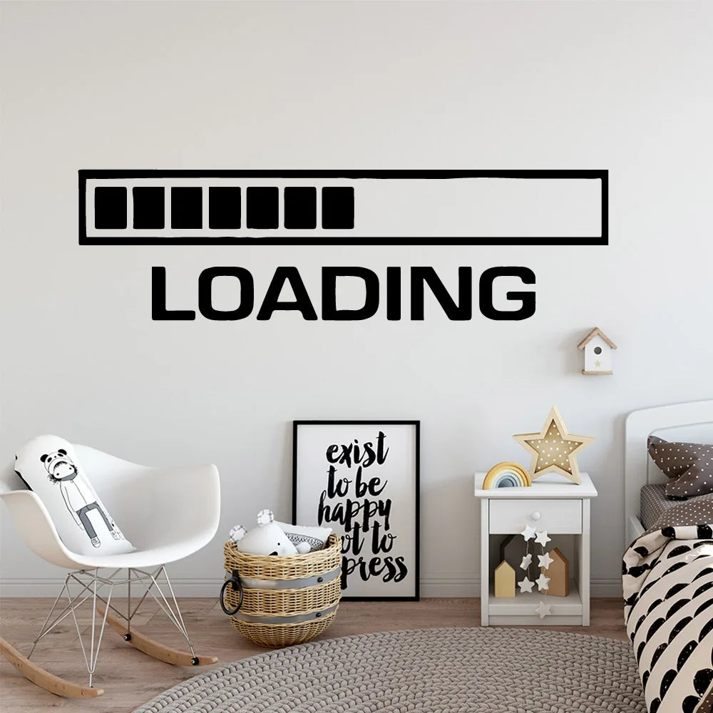 1pc Gamer Wand Kunst Aufkleber Für Kinderzimmer Dekor Spiel Griff Frase Vinyl Aufkleber Für Kinder Schlafzimmer Tür abziehbilder