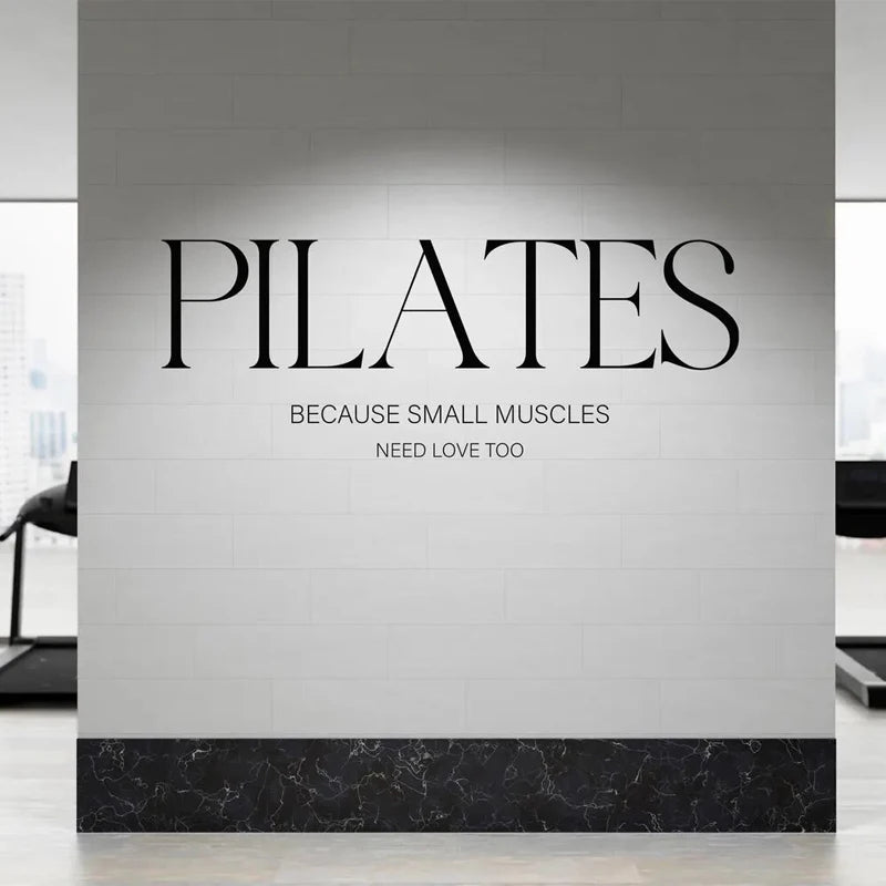 Pilates-Wandkunst, Fitness-Wandzitate, Pilates-Wandaufkleber, Vinyl-Buchstabe, Fitness-Motivation, Dekoration 4D38