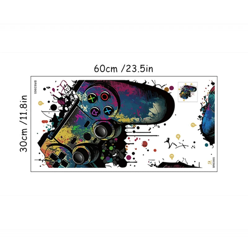 Coole E-Sport-Spielekonsole, 3D-Wandaufkleber