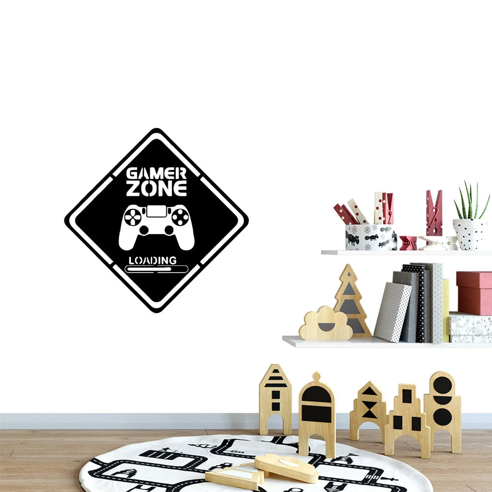 1pc Gamer Wand Kunst Aufkleber Für Kinderzimmer Dekor Spiel Griff Frase Vinyl Aufkleber Für Kinder Schlafzimmer Tür abziehbilder