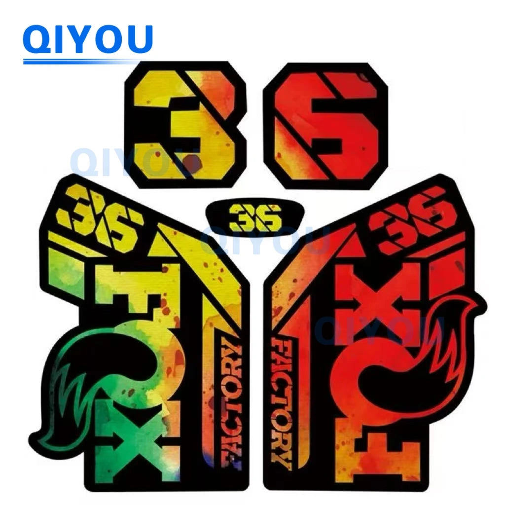 Foxs Aufkleber 36 38 34, All-Terrain-Fahrrad, Autoaufkleber