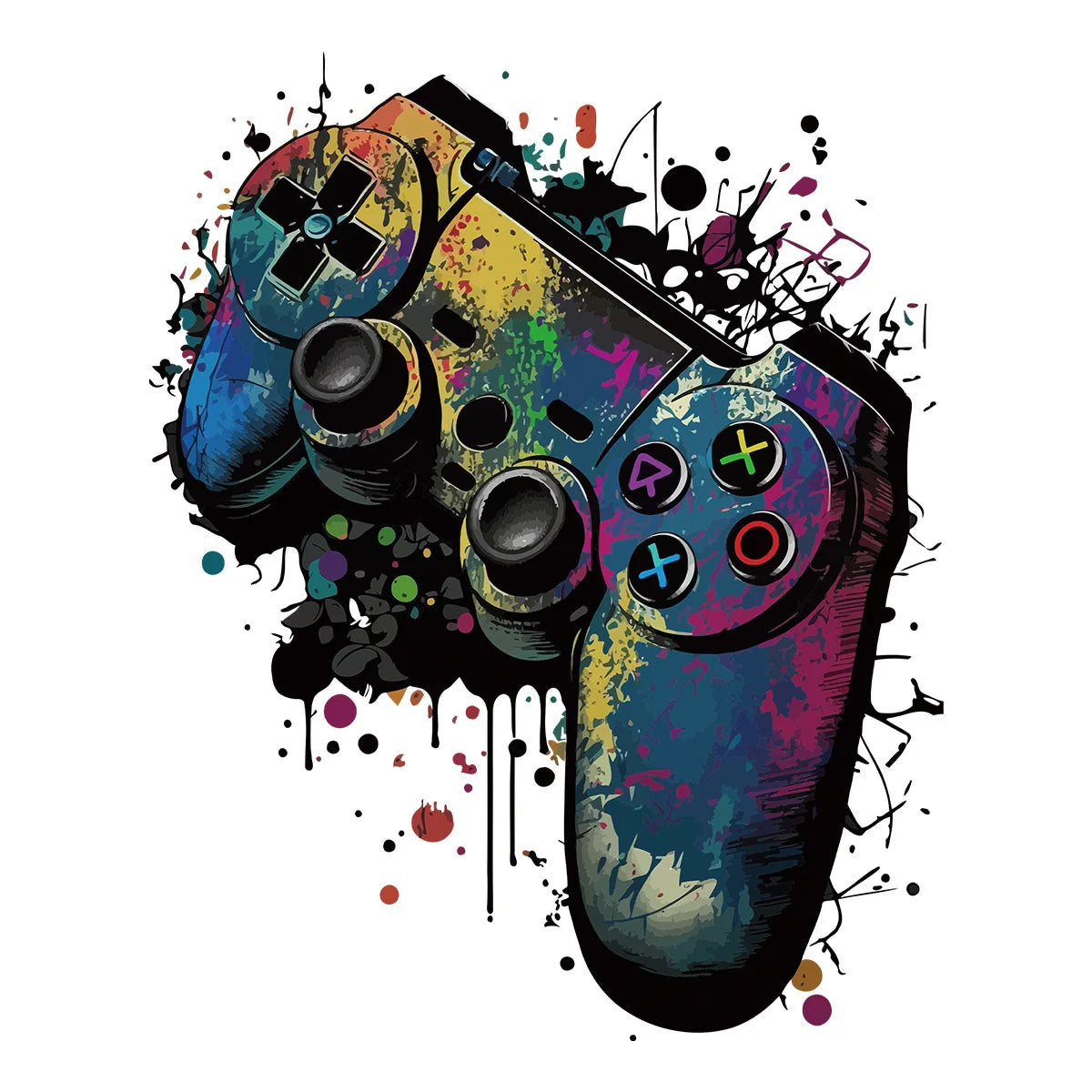 Coole E-Sport-Spielekonsole, 3D-Wandaufkleber