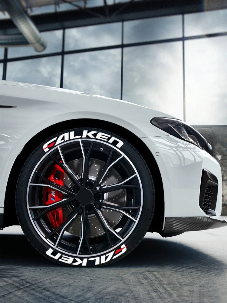 8 teile/los Auto Reifen Dekor Aufkleber Auto Tuning Universal 3D Permanent PVC Verbunden Aufkleber