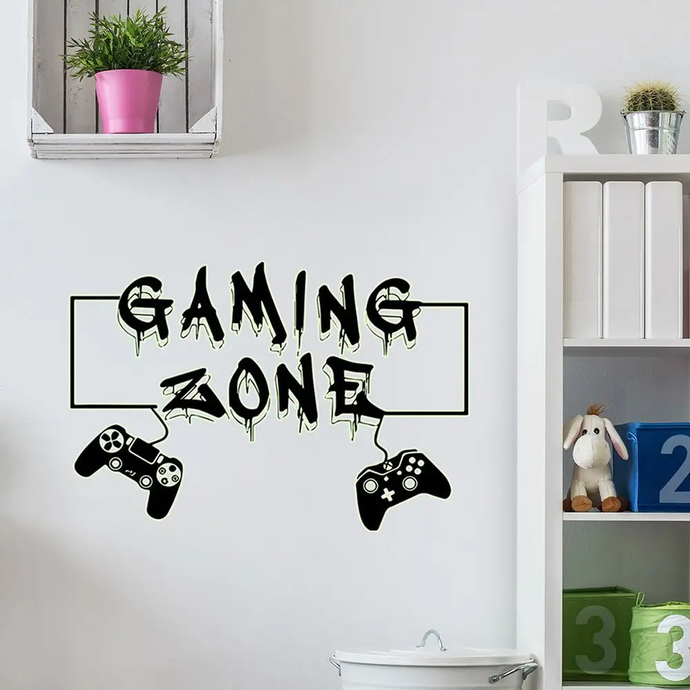 Cosmic Starry Sky Game Handle Gaming Zone Video Home Decor Leuchtender kreativer dekorativer, im Dunkeln leuchtender Wandaufkleber für das Wohnzimmer