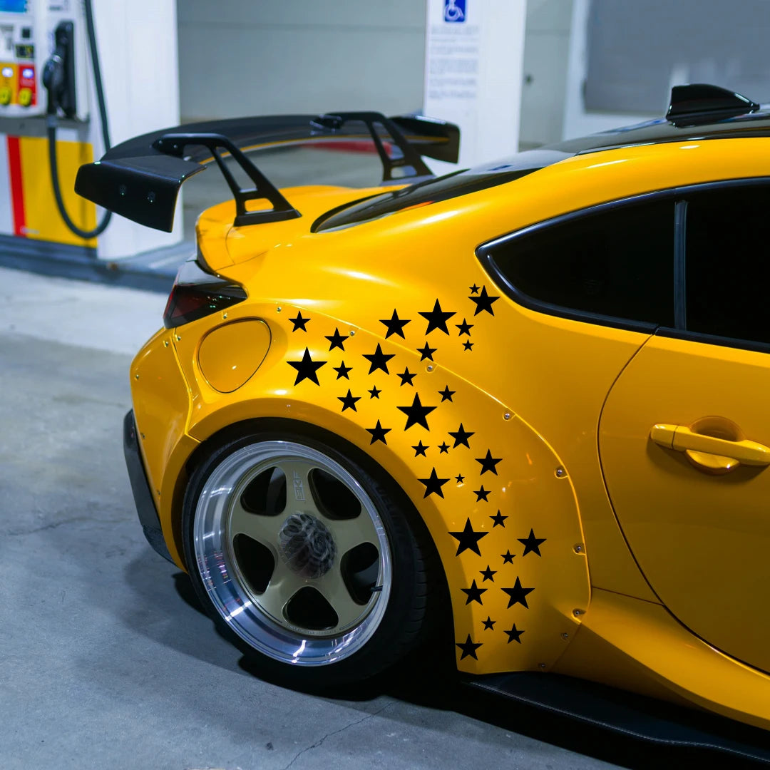 Reflektierender Autoaufkleber mit fünfzackigem Stern, kreativer Vinyl-Aufkleber für Laptop, Motorrad, wasserdicht und langlebig