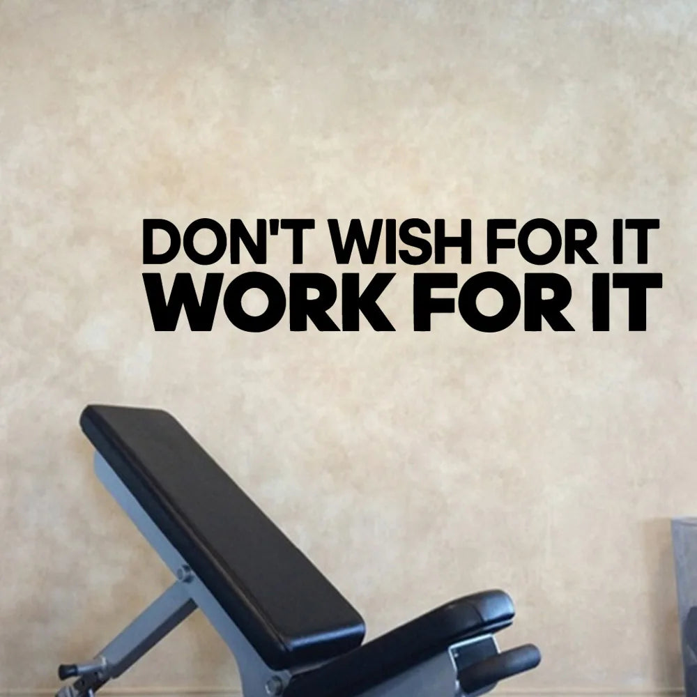 1pc Fitness Aufkleber Gym Dekoration DIY Vinyl selbstklebende Kunst Aufkleber für Fitness Räume Dekor Gym Aufkleber Wandtattoo Tapete