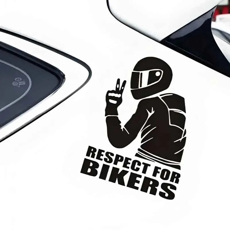 A motorcycle rider with a cool profile creative&funny stickers for cartoon fans&lover,high quality for car trucks motorcycles &l