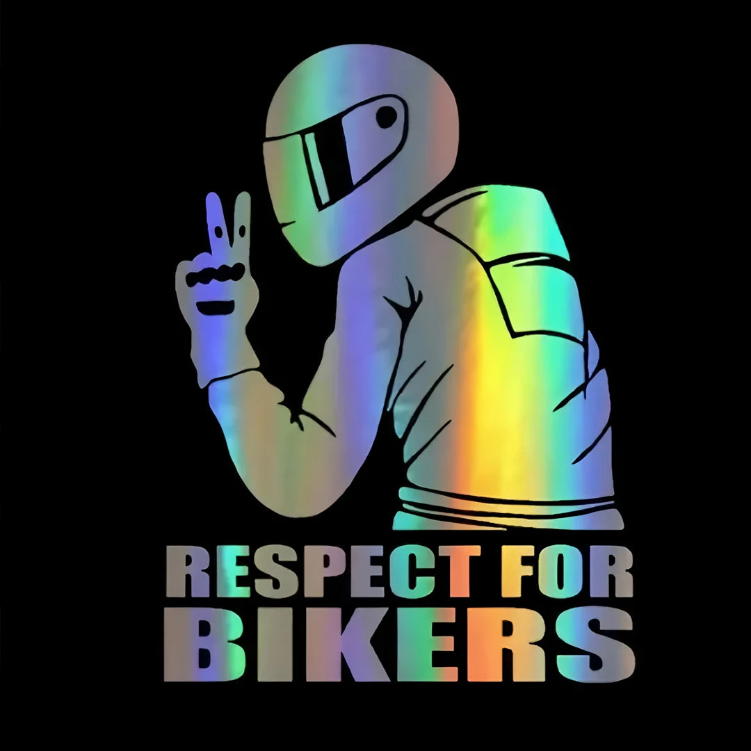 A motorcycle rider with a cool profile creative&funny stickers for cartoon fans&lover,high quality for car trucks motorcycles &l