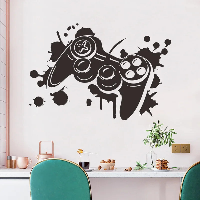 3D-Vinyl-Wandkunst, coole Spielkonsolen-Wandaufkleber für Zuhause, Jungen, Schlafzimmer, Kinder, Gaming, Zimmer, E-Sport, Gamer Zone, Dekoration, Poster