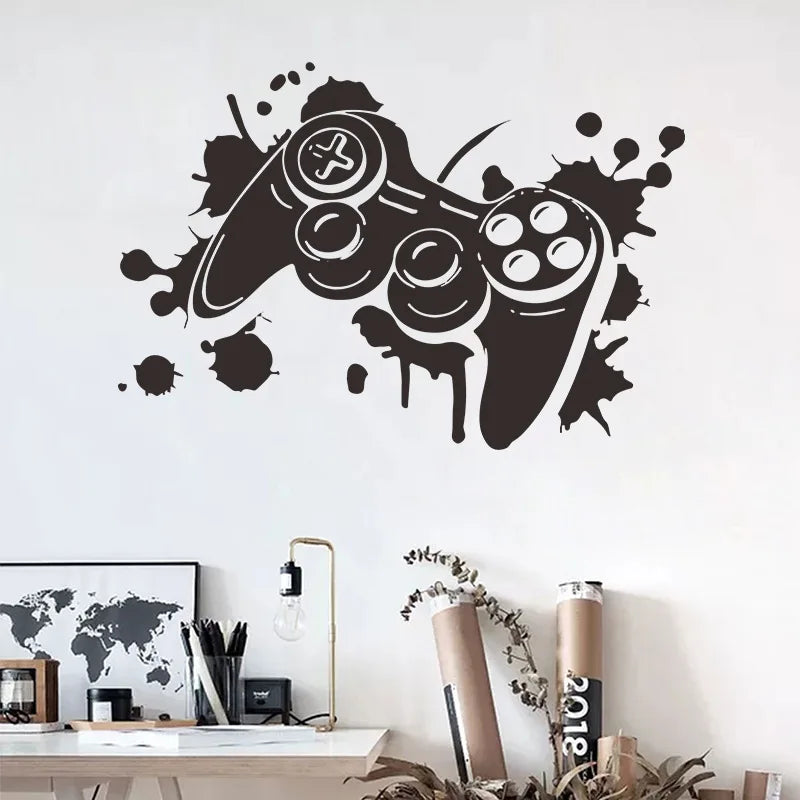3D-Vinyl-Wandkunst, coole Spielkonsolen-Wandaufkleber für Zuhause, Jungen, Schlafzimmer, Kinder, Gaming, Zimmer, E-Sport, Gamer Zone, Dekoration, Poster