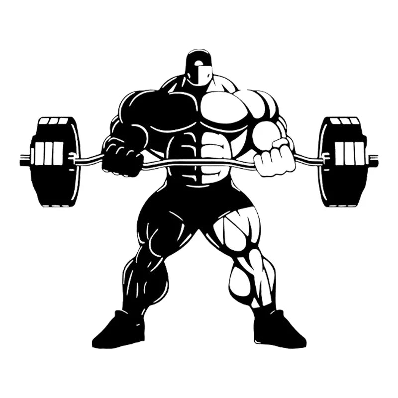Große Größe Bodybuilder Gym Fitness Coach Sport Muskeln Wandtattoo Vinyl Kunst Wandaufkleber Gym Club Gewichtheben Tapete S011