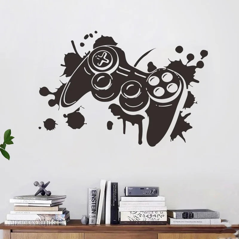 3D-Vinyl-Wandkunst, coole Spielkonsolen-Wandaufkleber für Zuhause, Jungen, Schlafzimmer, Kinder, Gaming, Zimmer, E-Sport, Gamer Zone, Dekoration, Poster