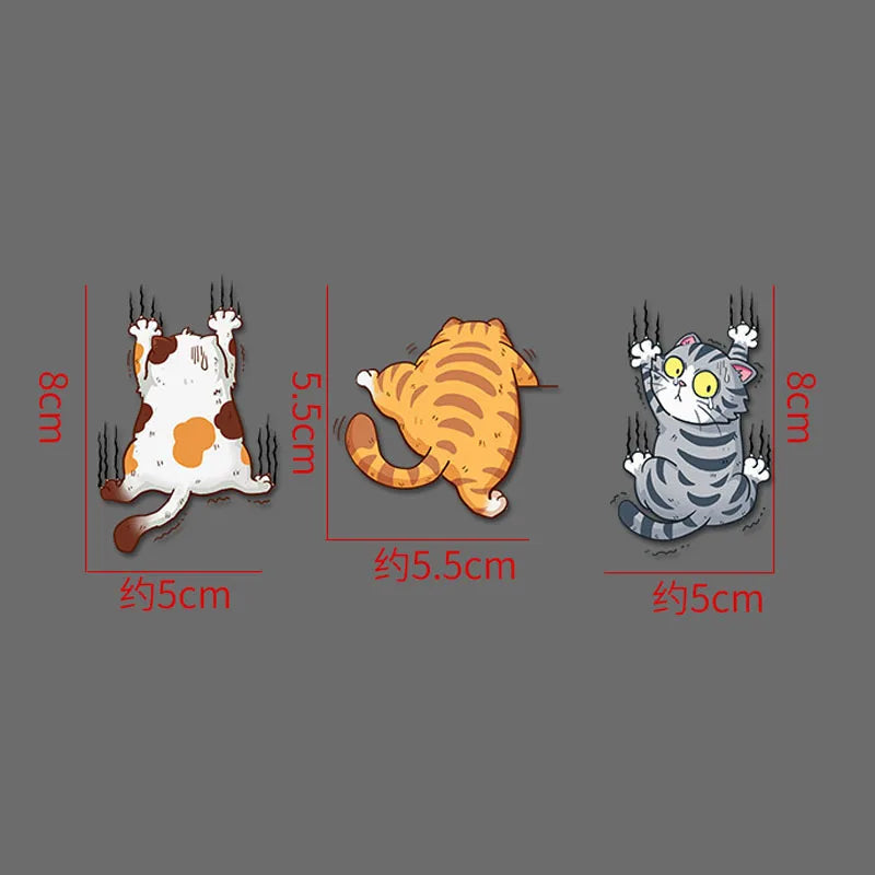 3 stücke Lustige Haustier Katze Auto Aufkleber Klettern Katzen Tier Styling Aufklebe