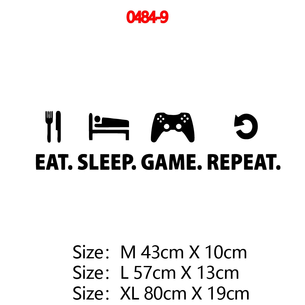 Erstellen Sie Gamer Wandaufkleber Vinyl Wandbild Tapete für Kinder Jungen Zimmer Dekoration Aufkleber Ps4 Gaming Poster Dekor Türaufkleber