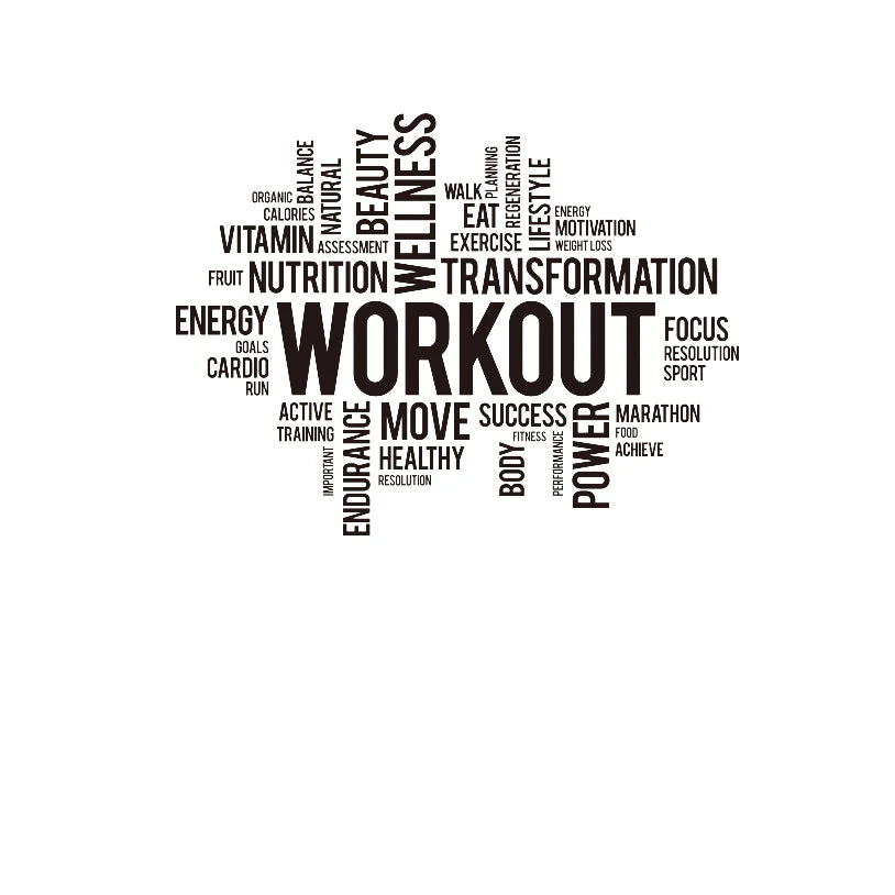 Arbeit heraus Worte Wand Abziehbilder Gym Workout Wort Wolke Wand Aufkleber Büro Crossfit Fitness Inspirational Motivation Wand Aufkleber