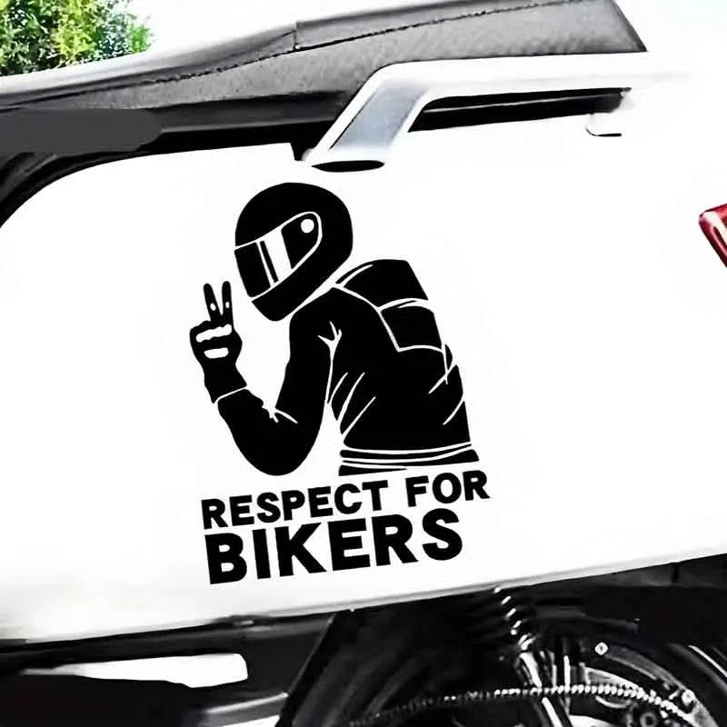 A motorcycle rider with a cool profile creative&funny stickers for cartoon fans&lover,high quality for car trucks motorcycles &l