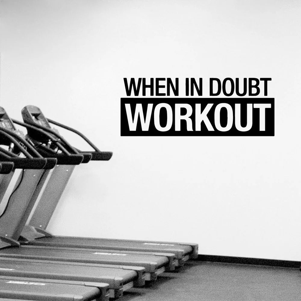 1pc Fitness Aufkleber Gym Dekoration DIY Vinyl selbstklebende Kunst Aufkleber für Fitness Räume Dekor Gym Aufkleber Wandtattoo Tapete