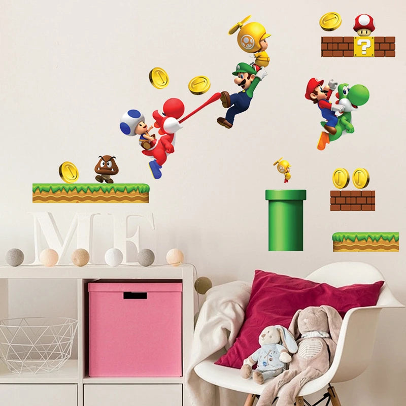 So Funny Cartoon Game Vinyl-Wandaufkleber für Heimdekoration, Kinderzimmer, Schlafzimmer, Super Boy Gamer, DIY-Puzzle, Gaming-Poster-Aufkleber