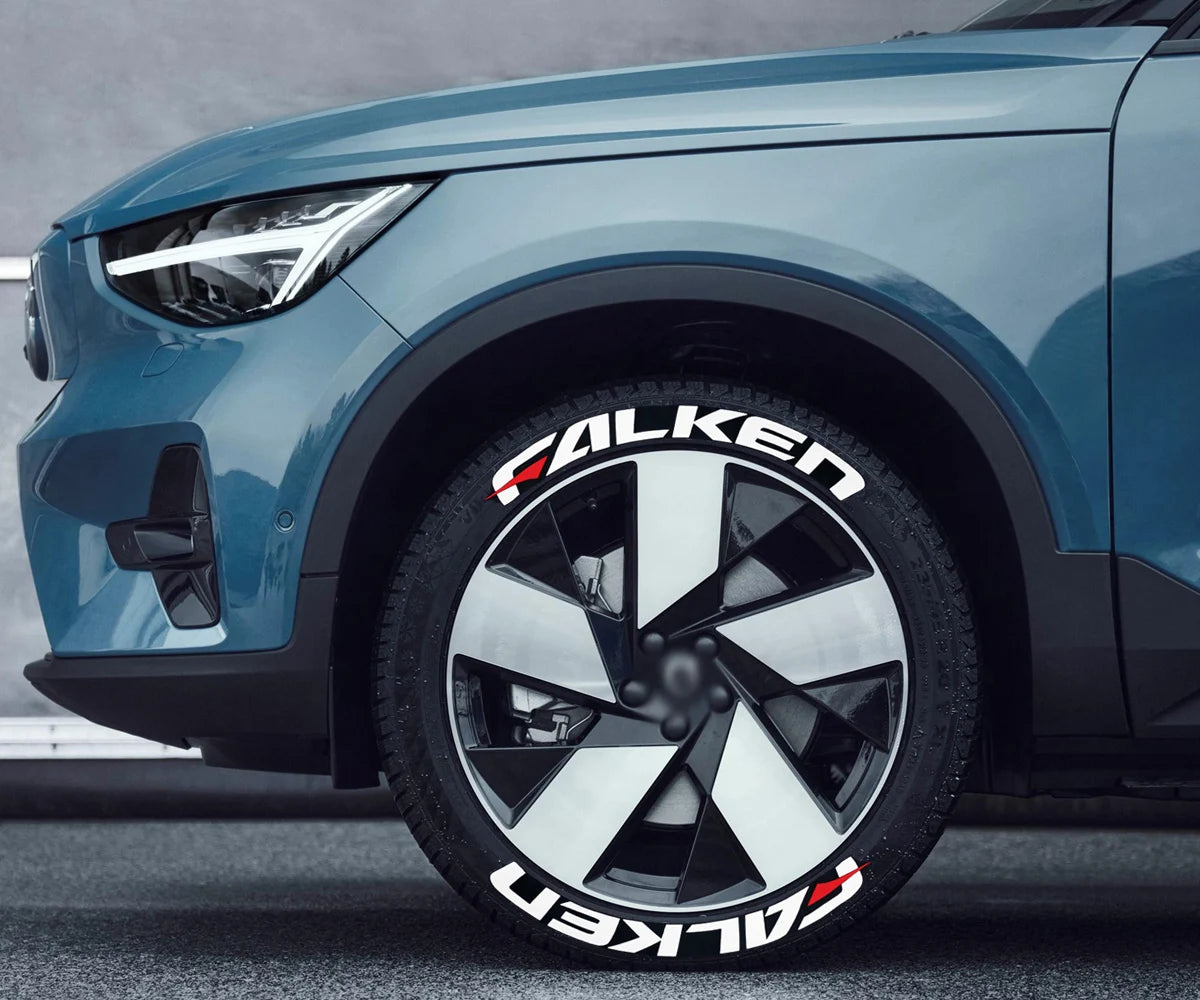 8 teile/los Auto Reifen Dekor Aufkleber Auto Tuning Universal 3D Permanent PVC Verbunden Aufkleber