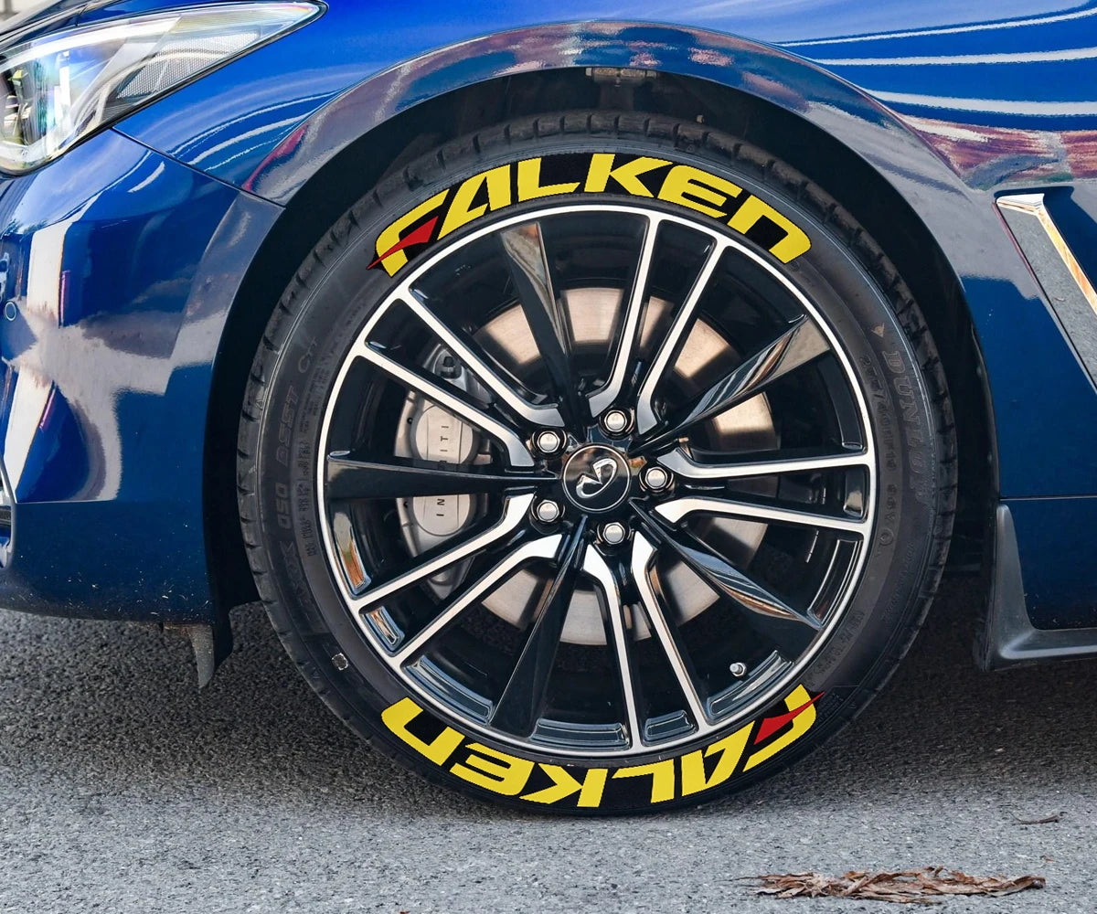 8 teile/los Auto Reifen Dekor Aufkleber Auto Tuning Universal 3D Permanent PVC Verbunden Aufkleber