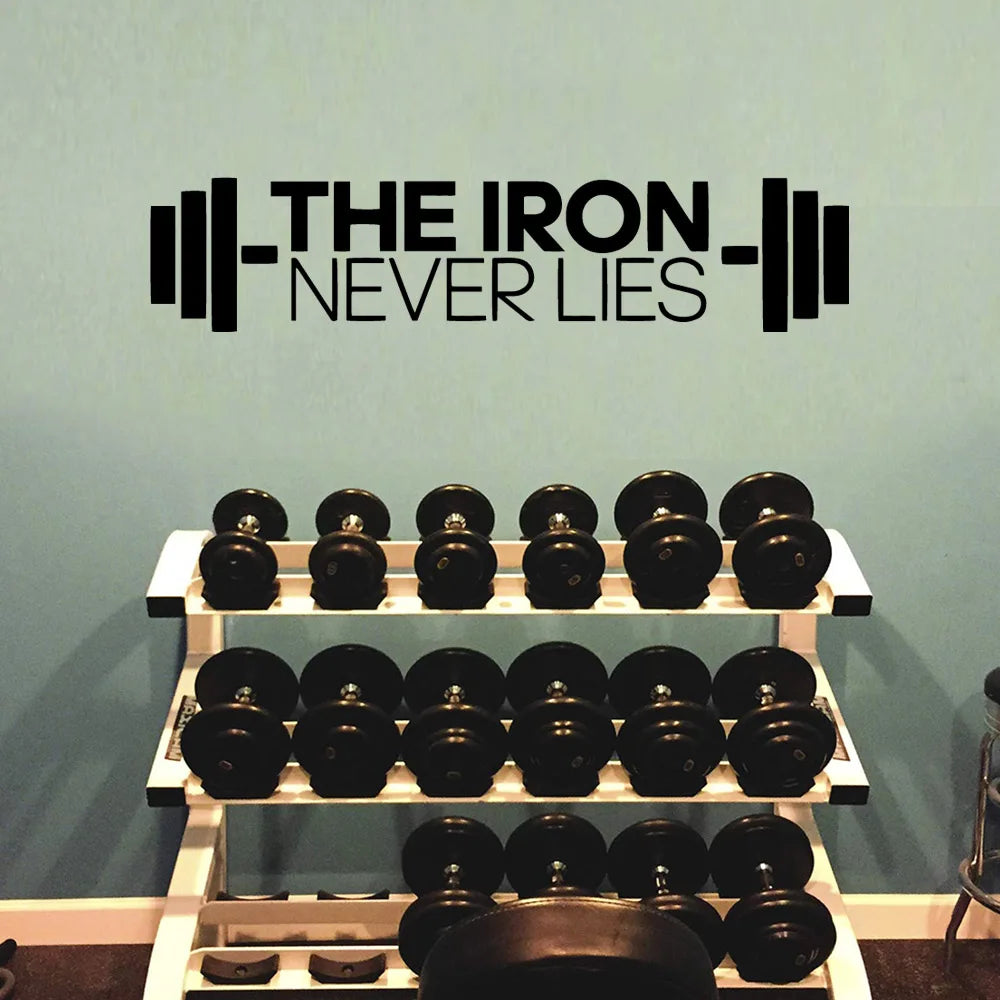 1pc Fitness Aufkleber Gym Dekoration DIY Vinyl selbstklebende Kunst Aufkleber für Fitness Räume Dekor Gym Aufkleber Wandtattoo Tapete