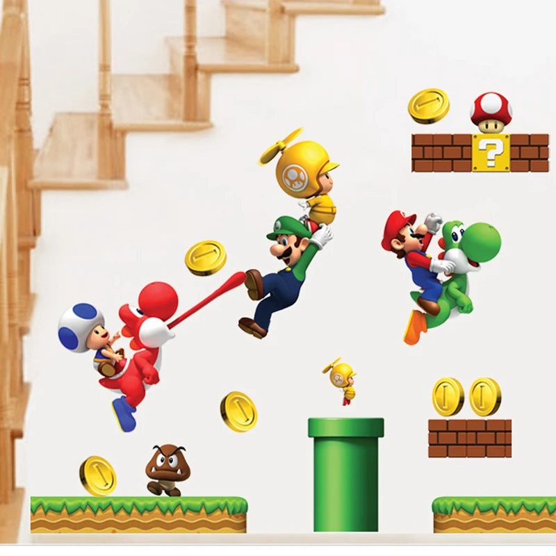 So Funny Cartoon Game Vinyl-Wandaufkleber für Heimdekoration, Kinderzimmer, Schlafzimmer, Super Boy Gamer, DIY-Puzzle, Gaming-Poster-Aufkleber