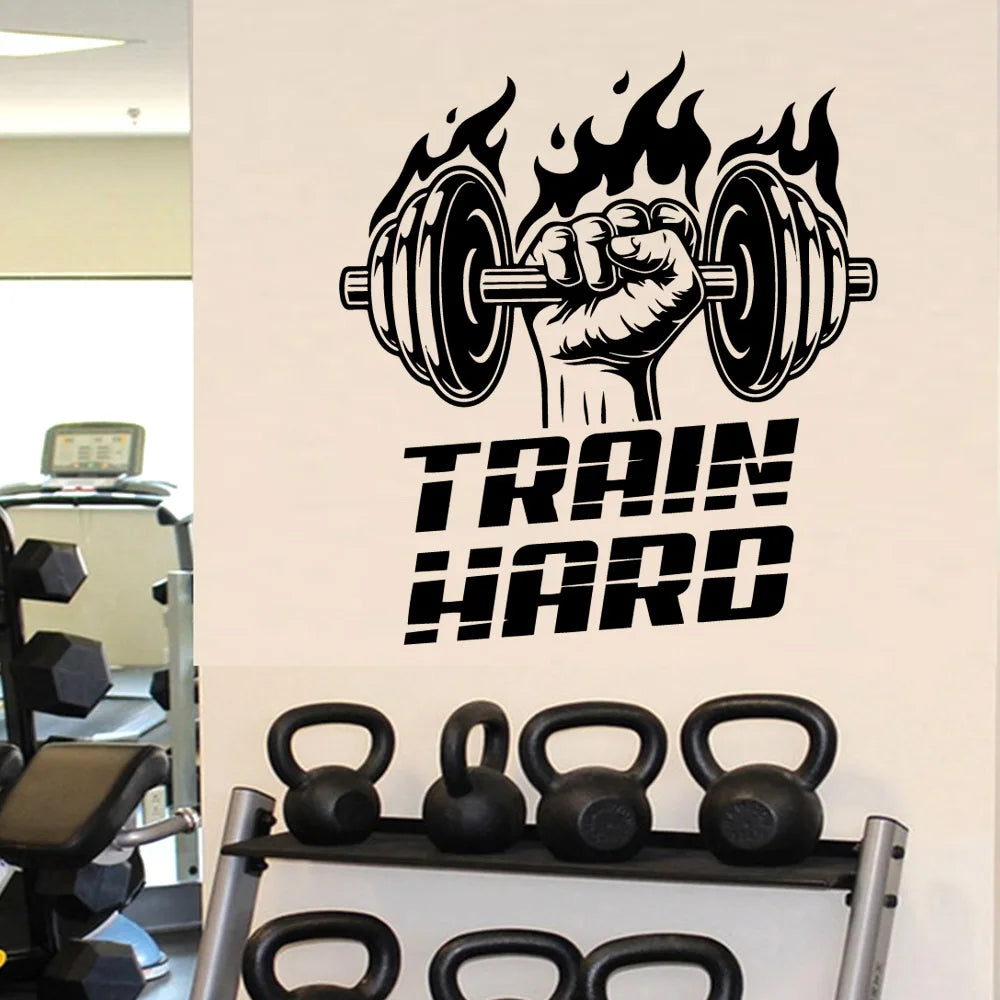 Große 73cmX104cm Fitness Zitat Vinyl Wand Aufkleber Für Studio Zimmer Decor Fitness Zimmer Aufkleber Motivieren Frse Vinyl Wand Abziehbilder